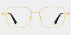 Kayla geometric gold Frame glasses Online | ZEELOOL