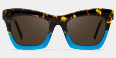 Benitez Square Sunglasses and Blue-Tortoise Frames