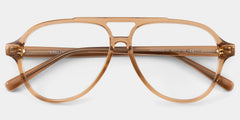 Drew Tan Clear Brown Aviator Glasses for the Female | ZEELOOL