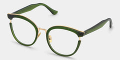 Laraine Cateye Green Eyeglasses & Metal Frames