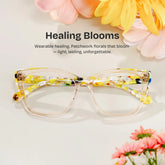 Maple Yellow Butterfly Eyeglasses with Flowers on Them | ZEELOOL