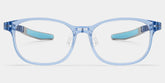 Cody Rectangle Clear Blue Glasses