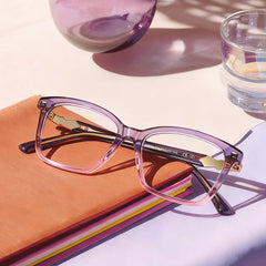 Theo Acetate Two-tone Frame Glasses with Square Shape | Zeelool