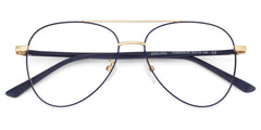 Paige Aviator Black-Gold Glasses | Zeelool Glasses