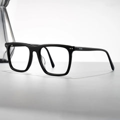 Frantz Thin Black Square Glasses For Men | Zeelool