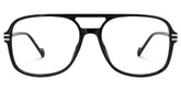 Square Nyawa Black Glasses deals -Zeelool Glasses