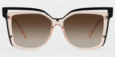 Twolla Square Beige Glasses and Black Edge Frame