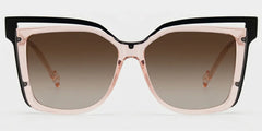 Twolla Square Beige Glasses and Black Edge Frame