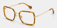 Shane Amber Frame Glasses with Square Frame Online | ZEELOOL