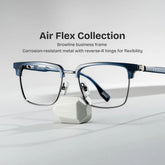 Audrey Blue Browline Glasses Frames for Men | ZEELOOL
