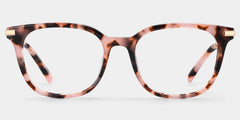 Square Pink Tortoise Eyeglasses- Vilmarie Acetate Frame Glasses