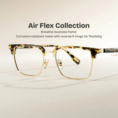 Audrey Tortoise Browline Glasses Frames for Men | ZEELOOL