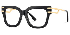 Square Cat-Eye Glasses With Black Color