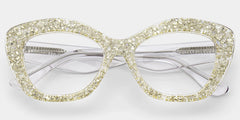 Giselle Cat-eye Clear Rhinestone Glasses Frames | ZEELOOL