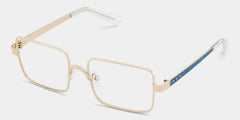 Gavin Eyeglasses in Rectangle Gold Frame | ZEELOOL
