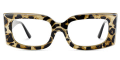 Orduno Brown Leopard Rectangle Shape Eyeglasses | Zeelool