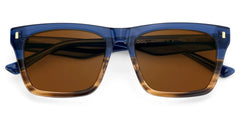 Rectangular Spectacle Frames with Brown Blue Color