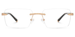 Tortoise Mixed-Materials Rectangle Eyeglasses- Savitrie