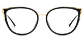 Estrada Cateye Black Eyeglasses with Mixed Materials -Zeelool