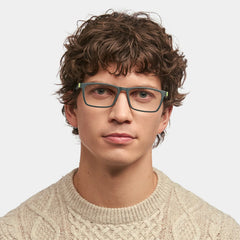 Cheche Rectangle Eyeglasses with Dark Green Frames