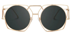 Ybarra Geometric Gold Sunglasses | Zeelool Glasses