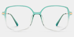Payton Green Geometric Frame Glasses | Zeelool