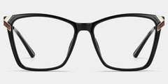 Mia thin black square frame glasses Online | ZEELOOL