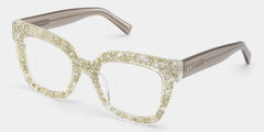 Renata Square Silver Rhinestone Covered Glasses | ZEELOOL