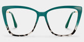 Awilda Cateye Green Eyeglasses with Two-Tone Frames