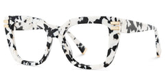 Cow Print Glasses with Square Frames