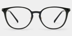 Amanda Rectangle Black Frame Glasses with Gold Trim | ZEELOOL