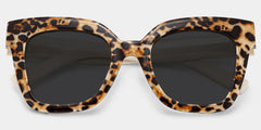 Malcolm Large Havana Sunglasses Frames With White Arms | Zeelool