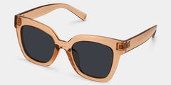 Square Malcolm Sunglasses with Beige Frames