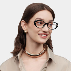 Blaire Black Frame Glasses with Oval Frame Online | ZEELOOL