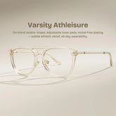Isabelle Beige Aviator Glasses Frame | Soft Athleisure