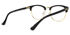 Lasha Browline Black Eyeglasses and Oval Frame