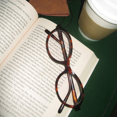 Oval Tortoise Eyeglasses- Everly Acetate Frame Glasses