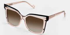 Twolla Square Beige Glasses and Black Edge Frame