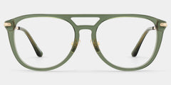 Isabelle Green Aviator Glasses | Nostalgic Campus Tone