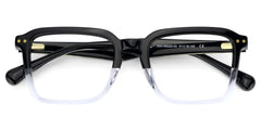 Vickerie Thin Black Clear Glasses in Square Design | Zeelool