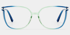 Rodz Square Blue-Green Prescription Glasses and Frames