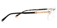 Tortoise Mixed-Materials Rectangle Eyeglasses- Savitrie
