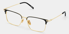Maxwell Browline Black and Gold Glasses Frames for Men | ZEELOOL