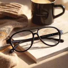 Drew Dark Brown Aviator Glasses for the Female | ZEELOOL