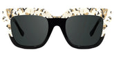 Carolann Square Black Frame Sunglasses | Zeelool Optical