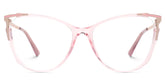 Yomary Pink Perspex Glasses with Cat-Eye Frames