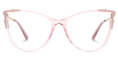 Yomary Pink Perspex Glasses with Cat-Eye Frames