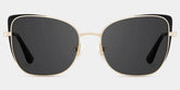 Tessa Black Gold Frame Glasses with Cat eye Frame Online | ZEELOOL