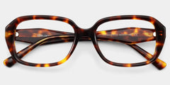 Rowan Brown Tortoise Rectangle Glasses for Women | ZEELOOL