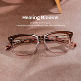 Layla Brown Flower Square Eyeglass Frames | ZEELOOL